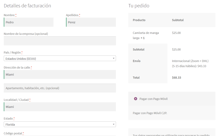 Zoom Envíos Venezuela para Plugin WooCommerce Wordpress