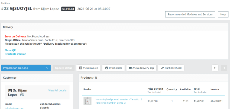 Delivery for Prestashop and Real-time Package Tracking Module
