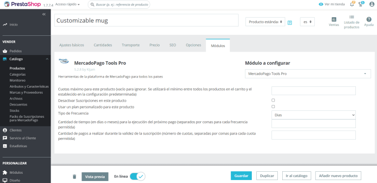 MercadoPago Tools Pro for Prestashop – Checkout Pro, Bricks and QR