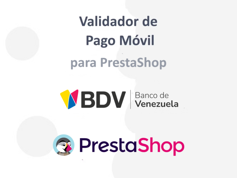 Botón de Integración de Pago Móvil del Banco de Venezuela con Prestashop