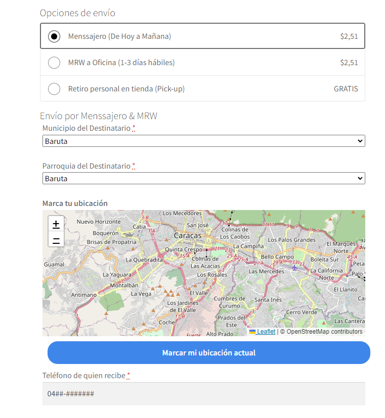 Menssajero & MRW Venezuela for WooCommerce